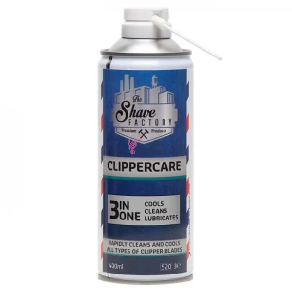 Spray 3 in 1 pentru curatat si lubrifiat masinile de tuns The Shave Factory Clippercare 400 ml